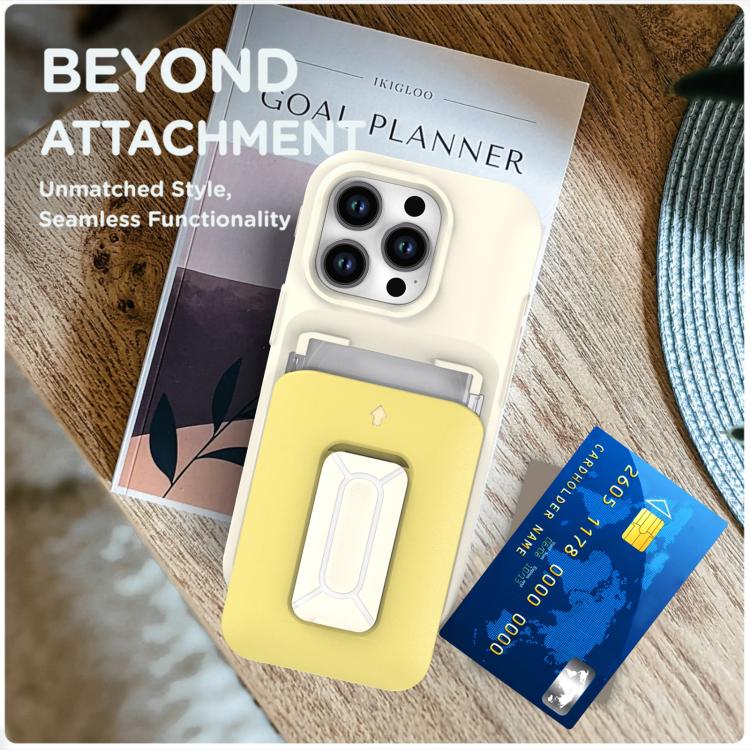 For iPhone 15 Pro Sliding Card Holder Integrated Phone Case with Kickstand