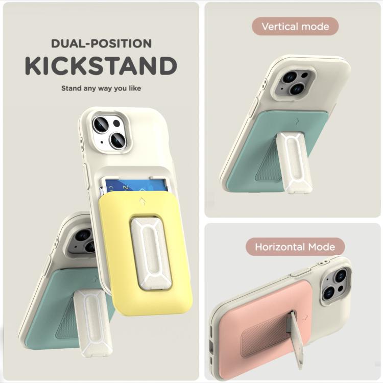 For iPhone 14 / 13 Sliding Card Holder Integrated Phone Case with Kickstand