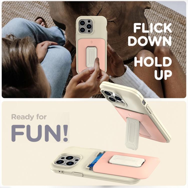 For iPhone 13 Pro Max Sliding Card Holder Integrated Phone Case with Kickstand