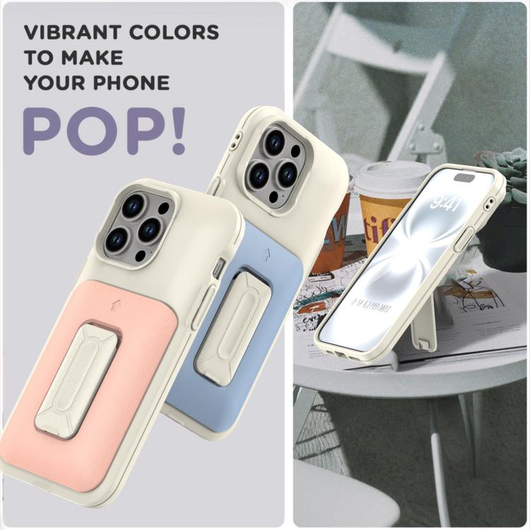 For iPhone 13 Pro Max Sliding Card Holder Integrated Phone Case with Kickstand