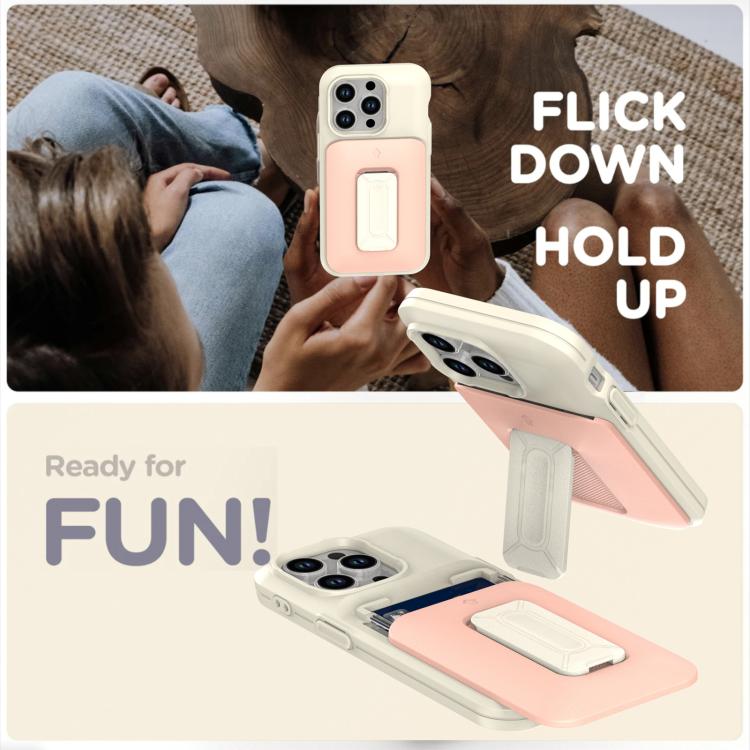 For iPhone 13 Pro Sliding Card Holder Integrated Phone Case with Kickstand