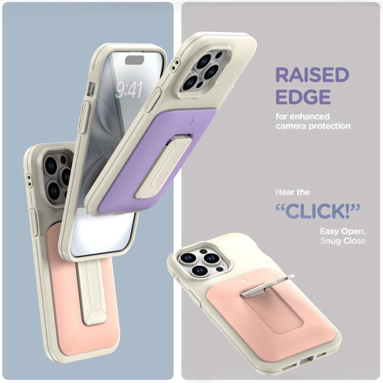 For iPhone 12 Pro Max Sliding Card Holder Integrated Phone Case with Kickstand