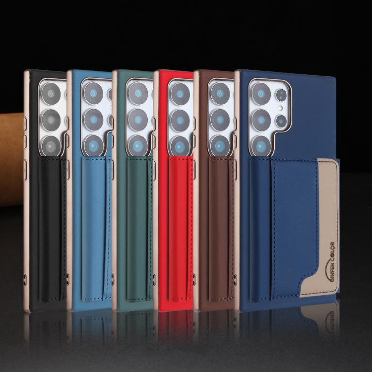 For Samsung Galaxy S24 Ultra 5G Colour Matching Horizontal Magnetic Card Bag RFID MagSafe Phone Case