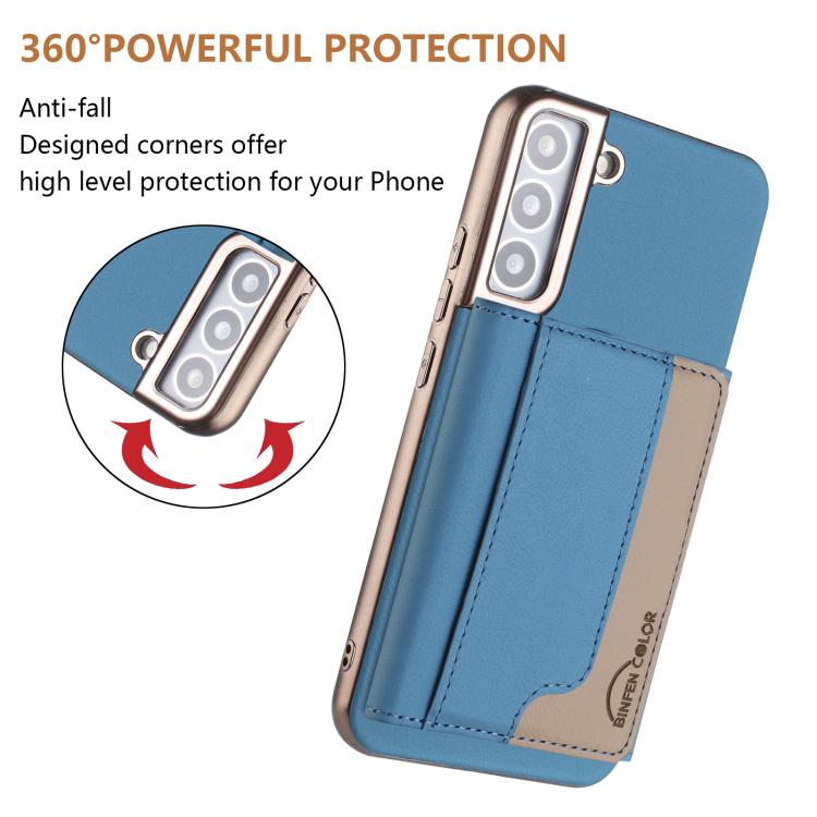 For Samsung Galaxy S24+ 5G Colour Matching Horizontal Magnetic Card Bag RFID MagSafe Phone Case