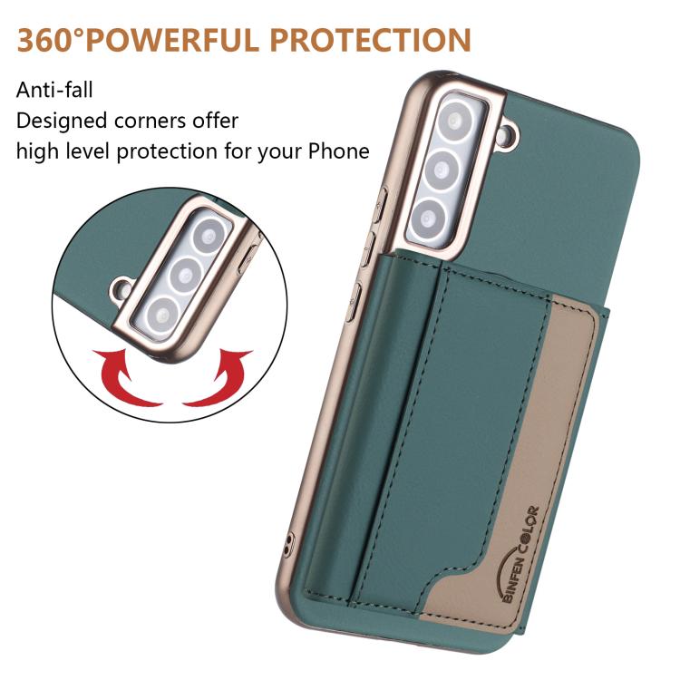 For Samsung Galaxy S24+ 5G Colour Matching Horizontal Magnetic Card Bag RFID MagSafe Phone Case