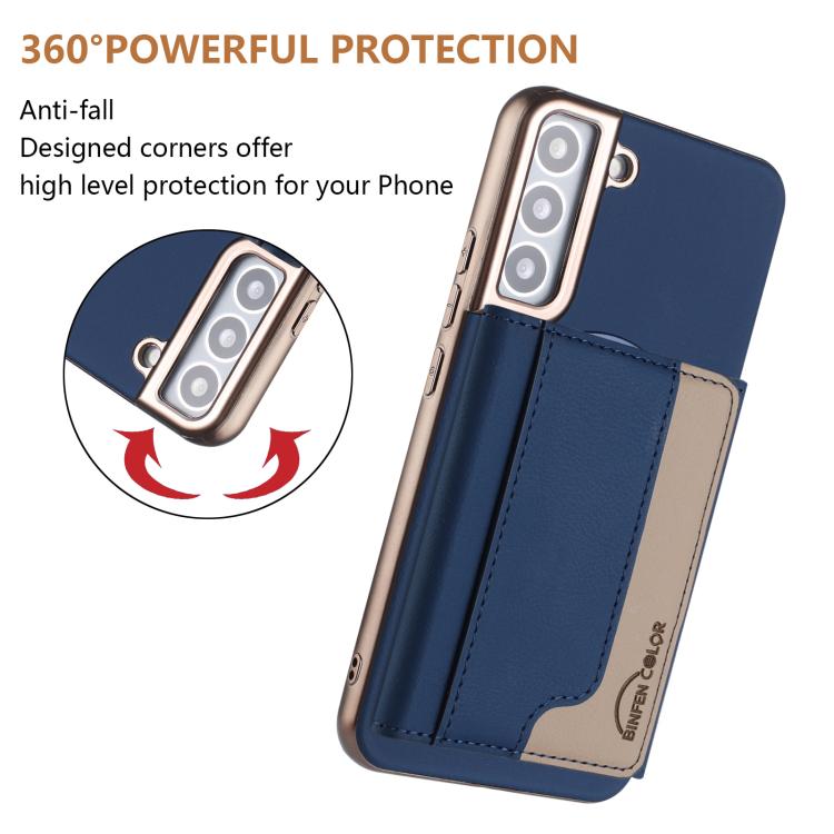 For Samsung Galaxy S24+ 5G Colour Matching Horizontal Magnetic Card Bag RFID MagSafe Phone Case