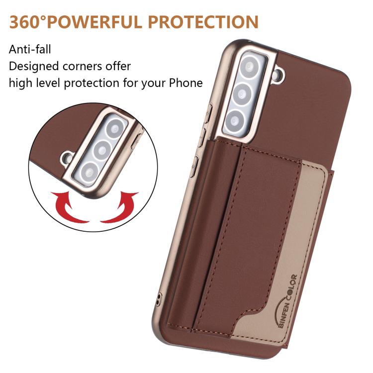 For Samsung Galaxy S23+ 5G Colour Matching Horizontal Magnetic Card Bag RFID MagSafe Phone Case