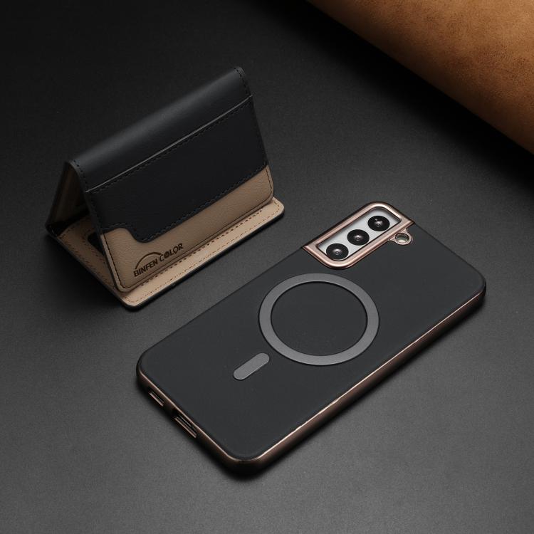 For Samsung Galaxy S21+ 5G Colour Matching Horizontal Magnetic Card Bag RFID MagSafe Phone Case