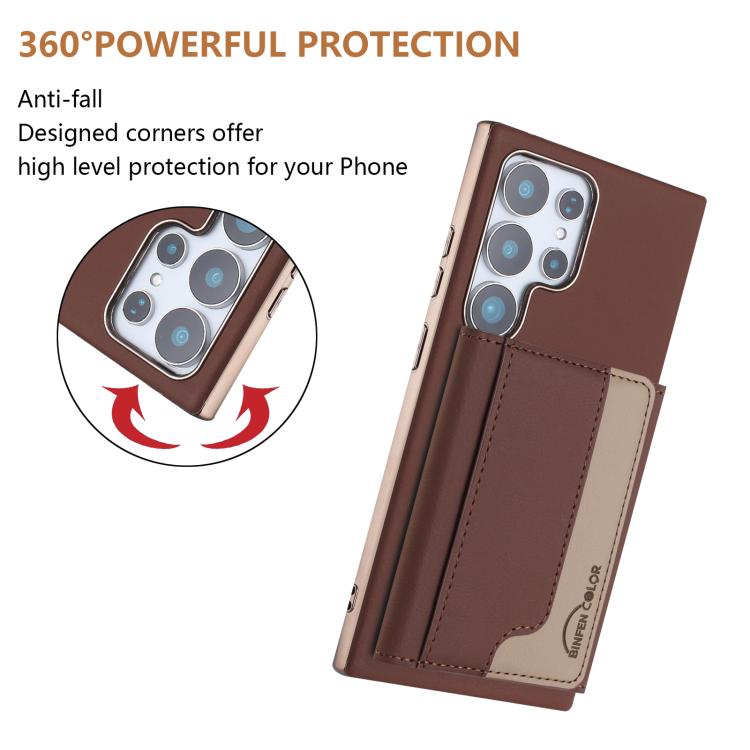 For Samsung Galaxy S21 Ultra 5G Colour Matching Horizontal Magnetic Card Bag RFID MagSafe Phone Case