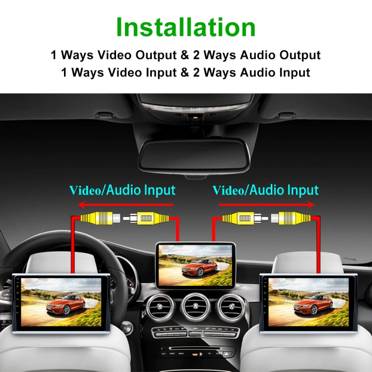 2 PCS 9 inch Headrest 2.5D External MP5 Car Bluetooth MP5 Player