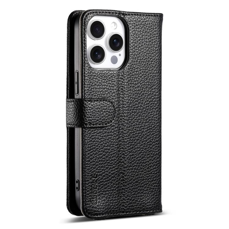 For iPhone 16 Pro ESEBLE E11 Colorful Litchi Pattern Zipper Wallet Leather Phone Case