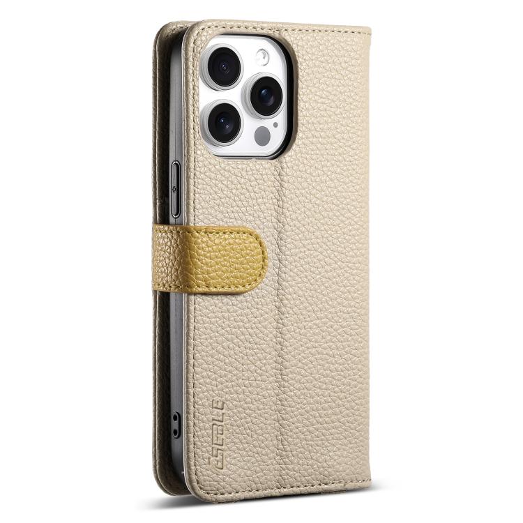For iPhone 16 Pro ESEBLE E11 Colorful Litchi Pattern Zipper Wallet Leather Phone Case