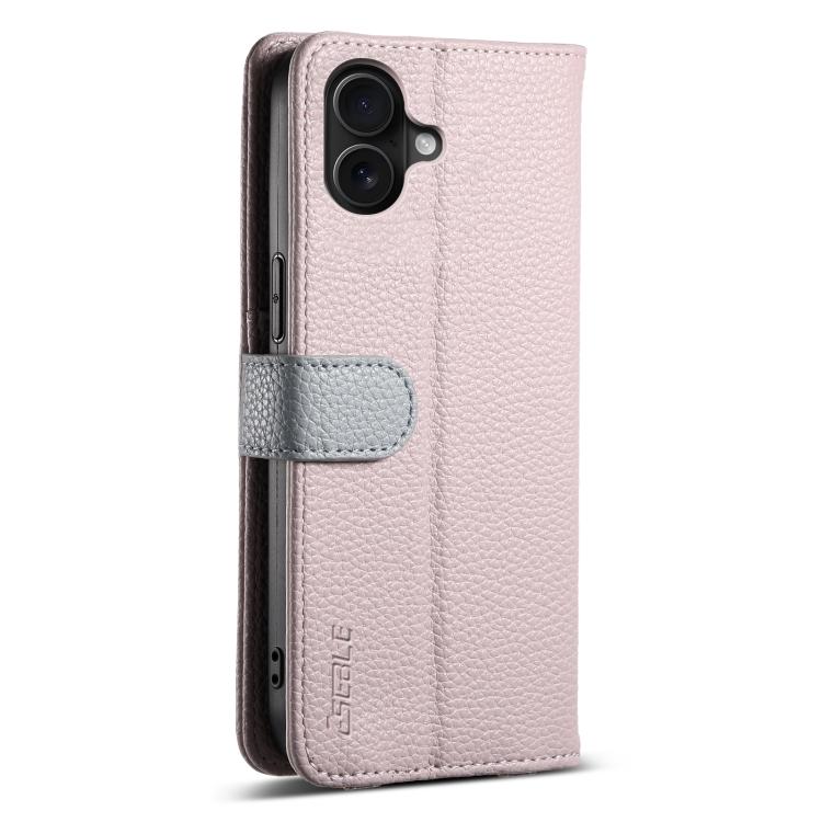 For iPhone 16 Plus ESEBLE E11 Colorful Litchi Pattern Zipper Wallet Leather Phone Case