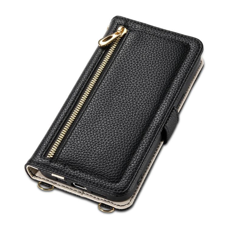 For iPhone 15 Pro ESEBLE E11 Colorful Litchi Pattern Zipper Wallet Leather Phone Case