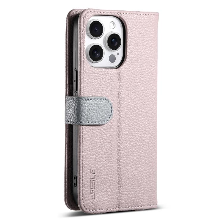 For iPhone 15 Pro ESEBLE E11 Colorful Litchi Pattern Zipper Wallet Leather Phone Case