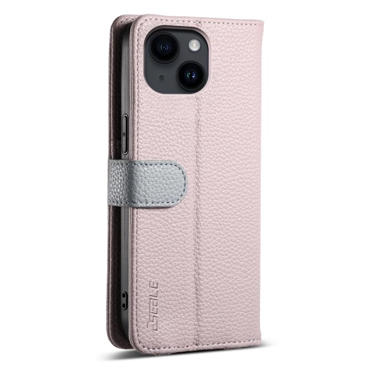 For iPhone 14 / 13 ESEBLE E11 Colorful Litchi Pattern Zipper Wallet Leather Phone Case