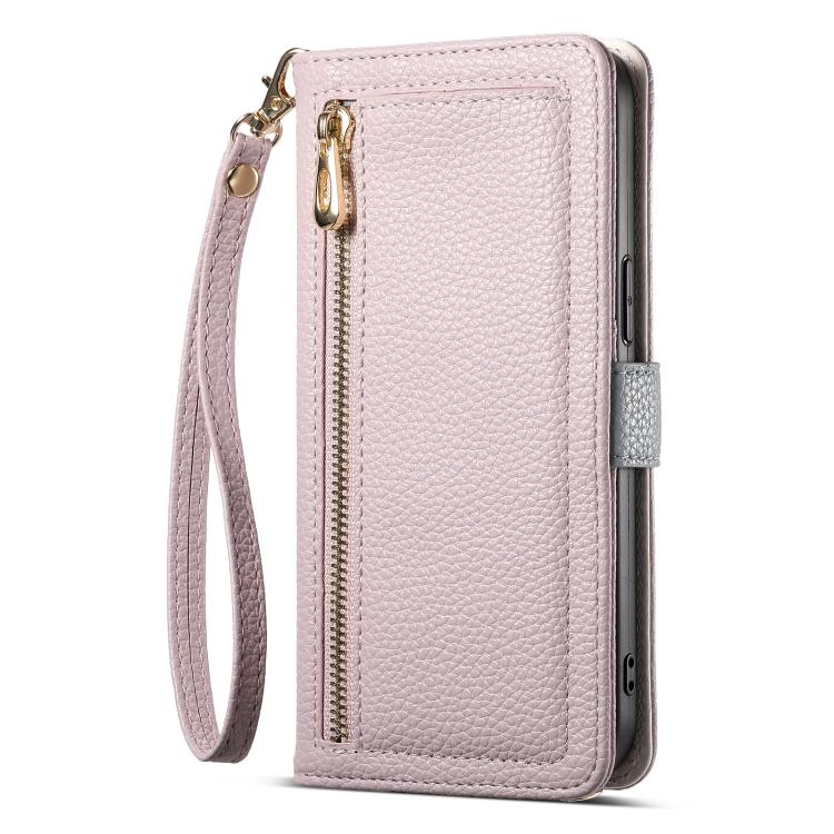 For iPhone 13 Pro Max ESEBLE E11 Colorful Litchi Pattern Zipper Wallet Leather Phone Case