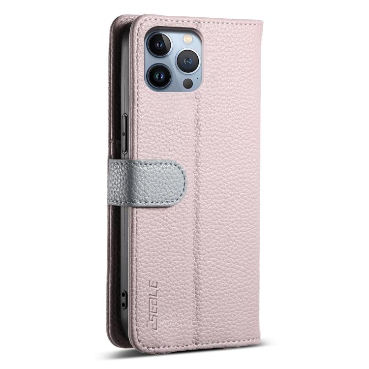 For iPhone 13 Pro Max ESEBLE E11 Colorful Litchi Pattern Zipper Wallet Leather Phone Case