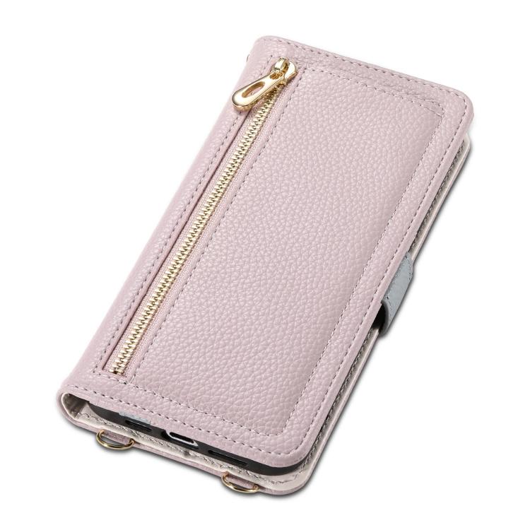 For iPhone 13 Pro Max ESEBLE E11 Colorful Litchi Pattern Zipper Wallet Leather Phone Case