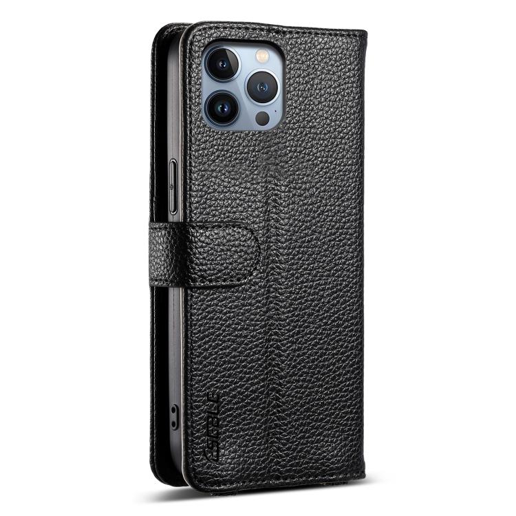 For iPhone 12 / 12 Pro ESEBLE E11 Colorful Litchi Pattern Zipper Wallet Leather Phone Case