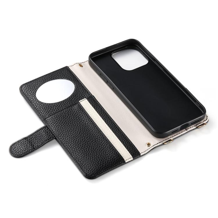 For iPhone 12 / 12 Pro ESEBLE E11 Colorful Litchi Pattern Zipper Wallet Leather Phone Case