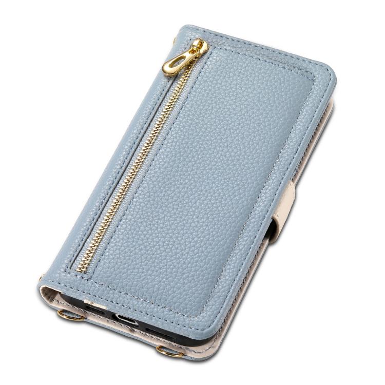 For iPhone 12 / 12 Pro ESEBLE E11 Colorful Litchi Pattern Zipper Wallet Leather Phone Case