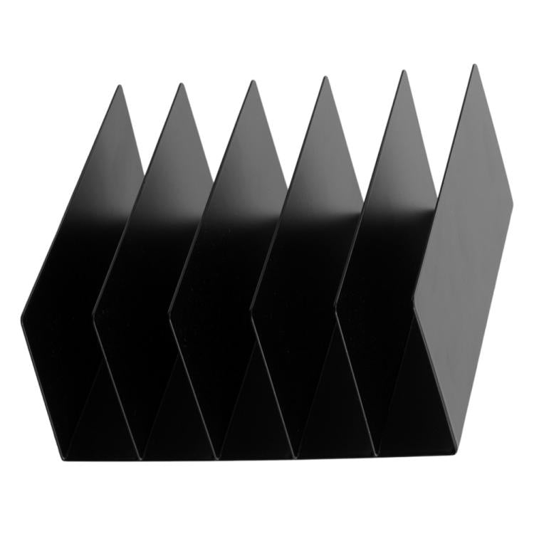 Five-grid Envelope Notepad Metal Storage Rack Mail Envelope Sorting Desktop Organizer - Black