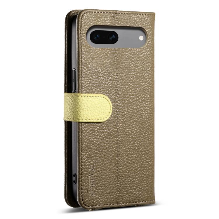 For Google Pixel 8a ESEBLE E11 Colorful Litchi Pattern Zipper Wallet Leather Phone Case