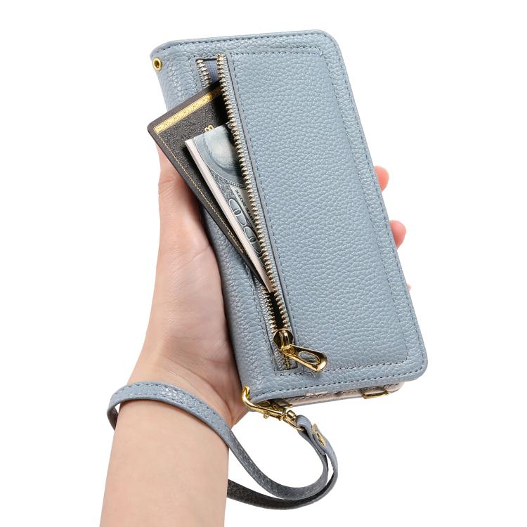For Google Pixel 8a ESEBLE E11 Colorful Litchi Pattern Zipper Wallet Leather Phone Case