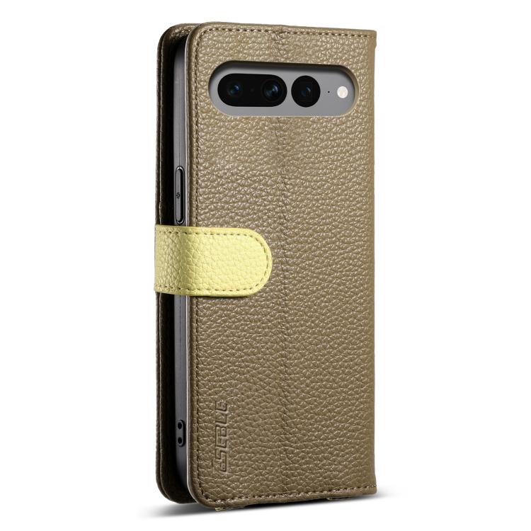 For Google Pixel 7 Pro 5G ESEBLE E11 Colorful Litchi Pattern Zipper Wallet Leather Phone Case