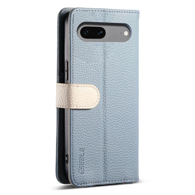 For Google Pixel 7 5G ESEBLE E11 Colorful Litchi Pattern Zipper Wallet Leather Phone Case