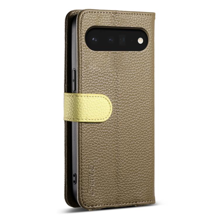 For Google Pixel 6a ESEBLE E11 Colorful Litchi Pattern Zipper Wallet Leather Phone Case