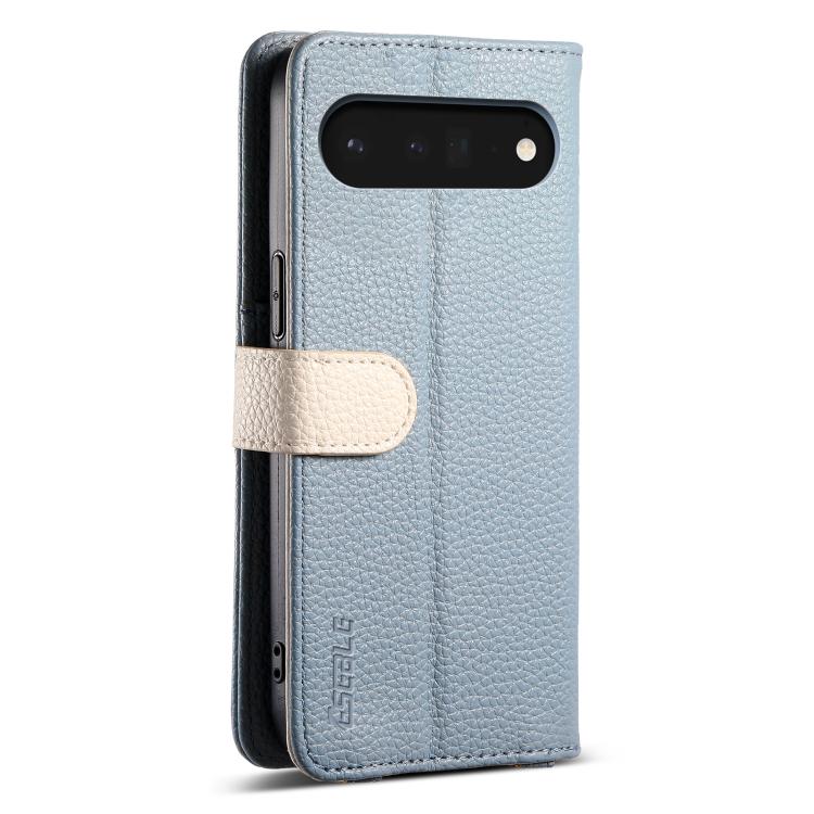 For Google Pixel 6 Pro ESEBLE E11 Colorful Litchi Pattern Zipper Wallet Leather Phone Case