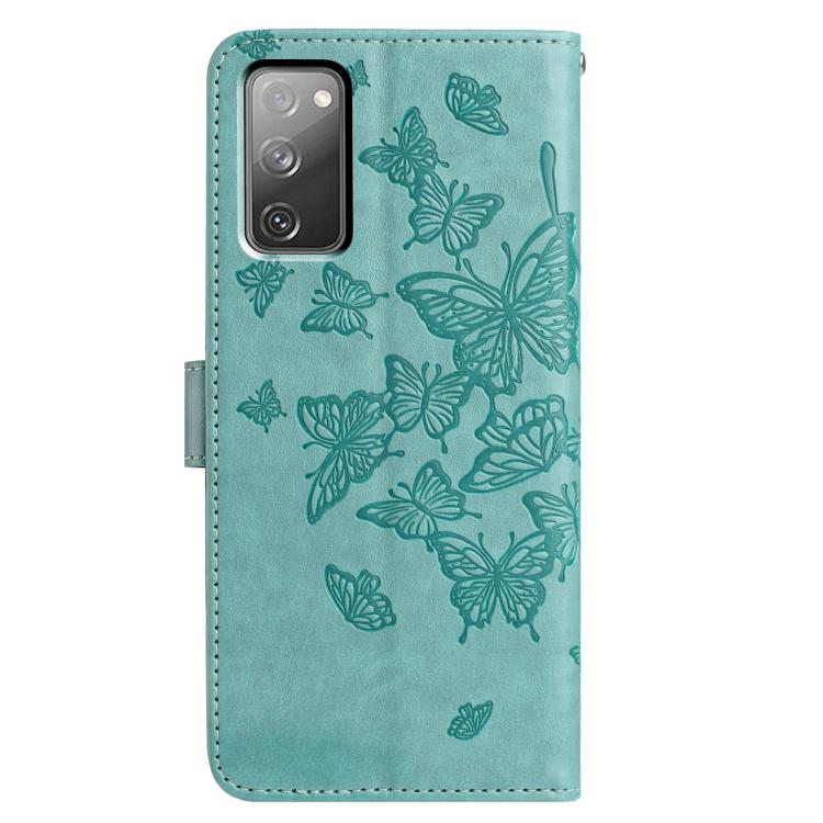For Samsung Galaxy S20 FE Butterfly Flutter Pattern Embossed Leather Phone Case