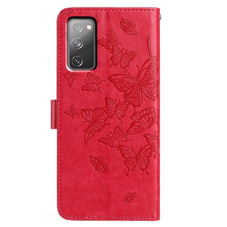 For Samsung Galaxy S20 FE Butterfly Flutter Pattern Embossed Leather Phone Case