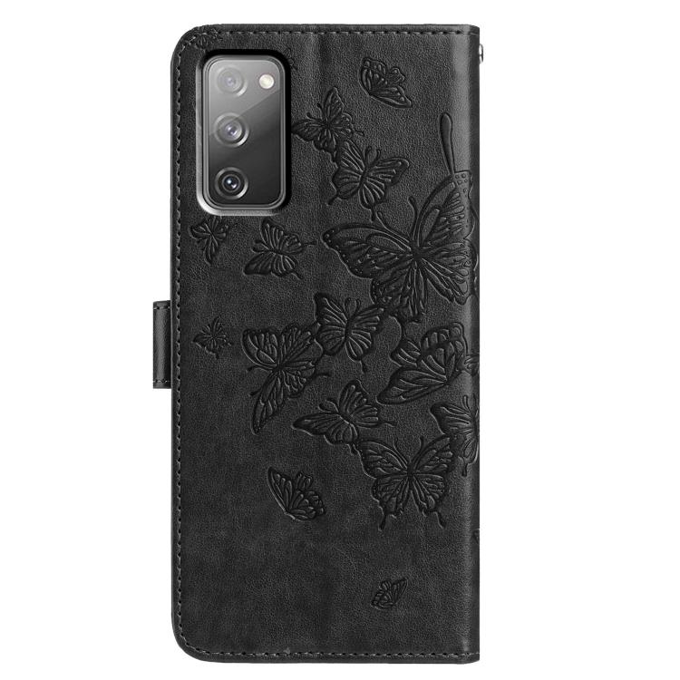 For Samsung Galaxy S20 FE Butterfly Flutter Pattern Embossed Leather Phone Case