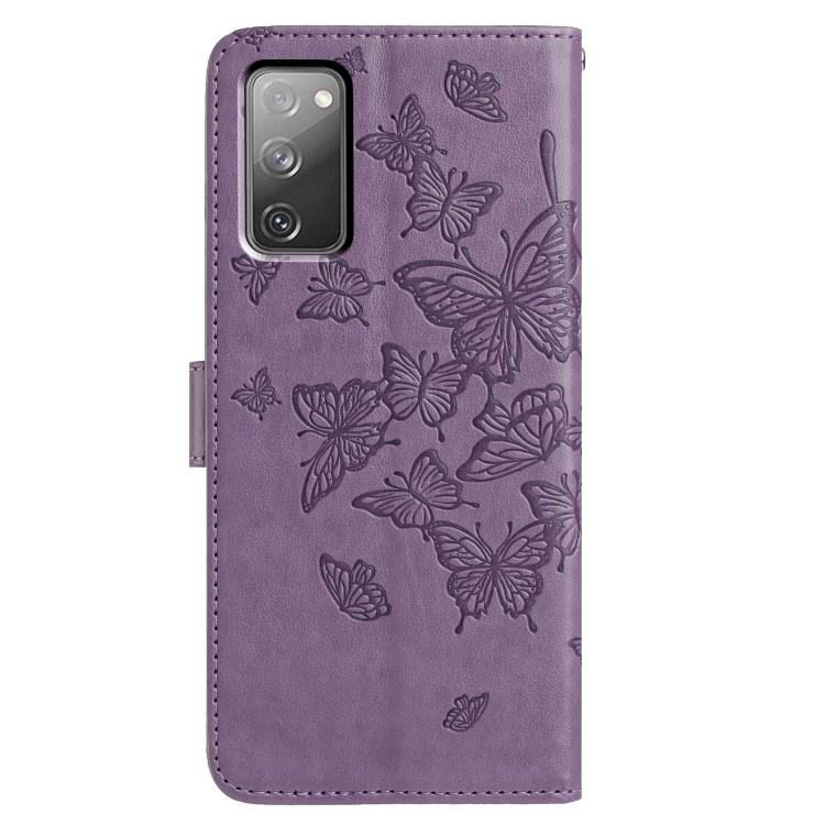 For Samsung Galaxy S20 FE Butterfly Flutter Pattern Embossed Leather Phone Case