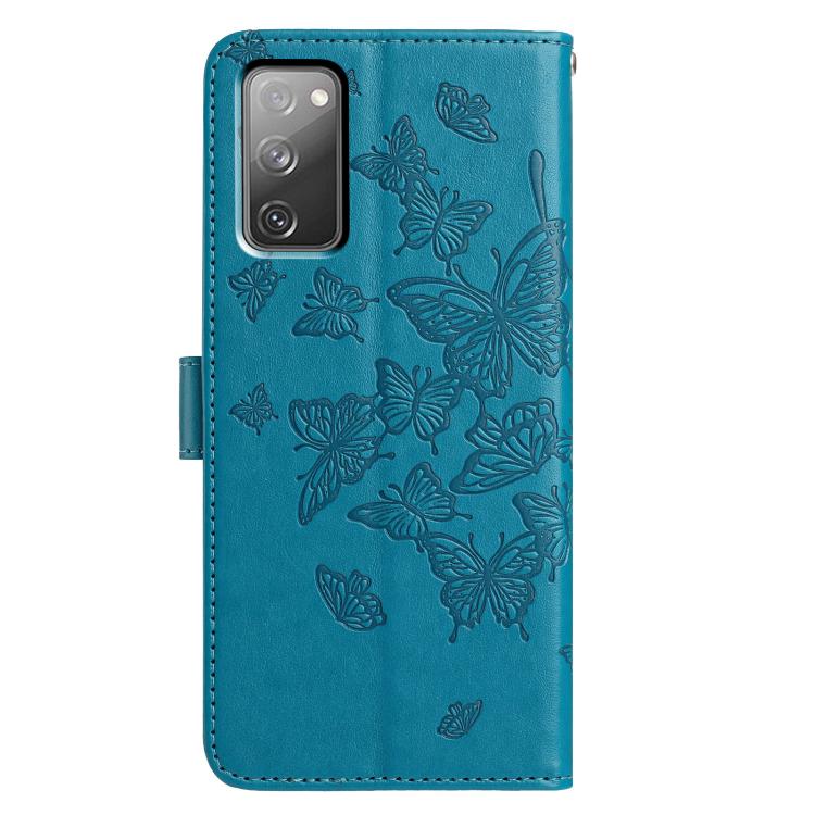 For Samsung Galaxy S20 FE Butterfly Flutter Pattern Embossed Leather Phone Case