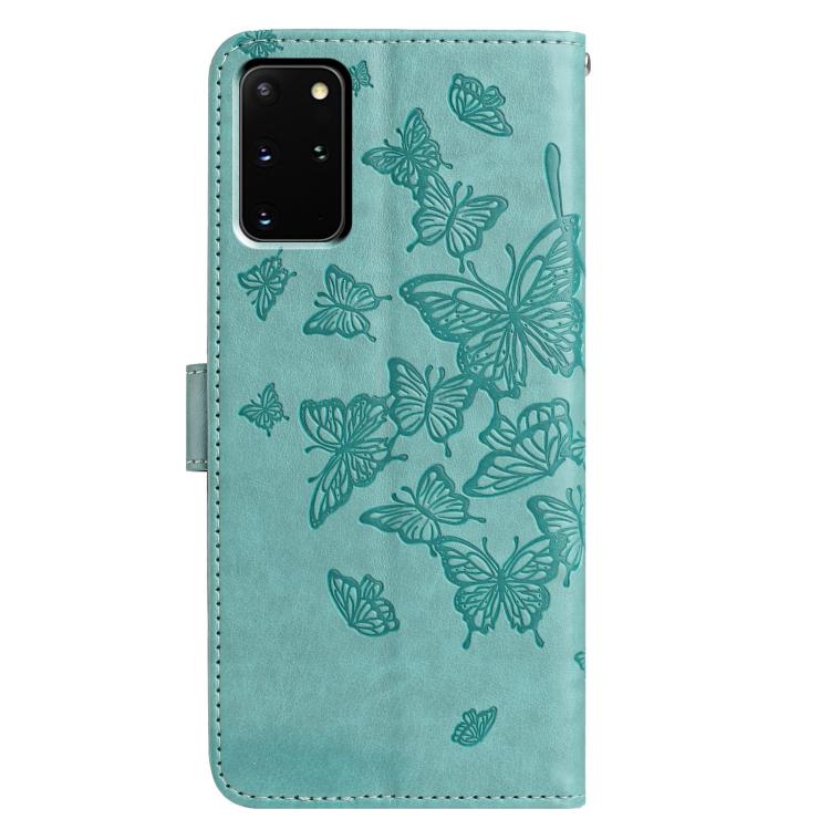For Samsung Galaxy S20+ Butterfly Flutter Pattern Embossed Leather Phone Case