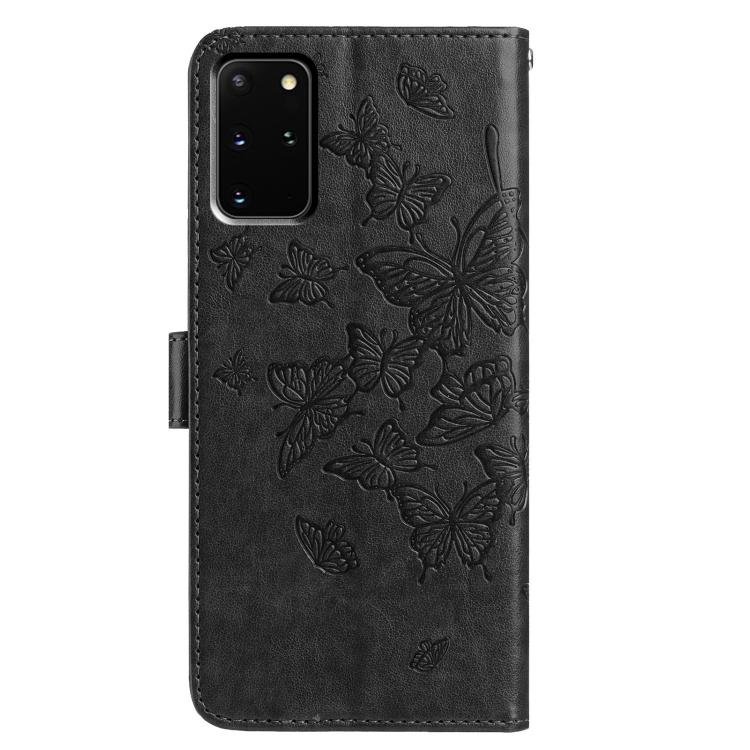 For Samsung Galaxy S20+ Butterfly Flutter Pattern Embossed Leather Phone Case