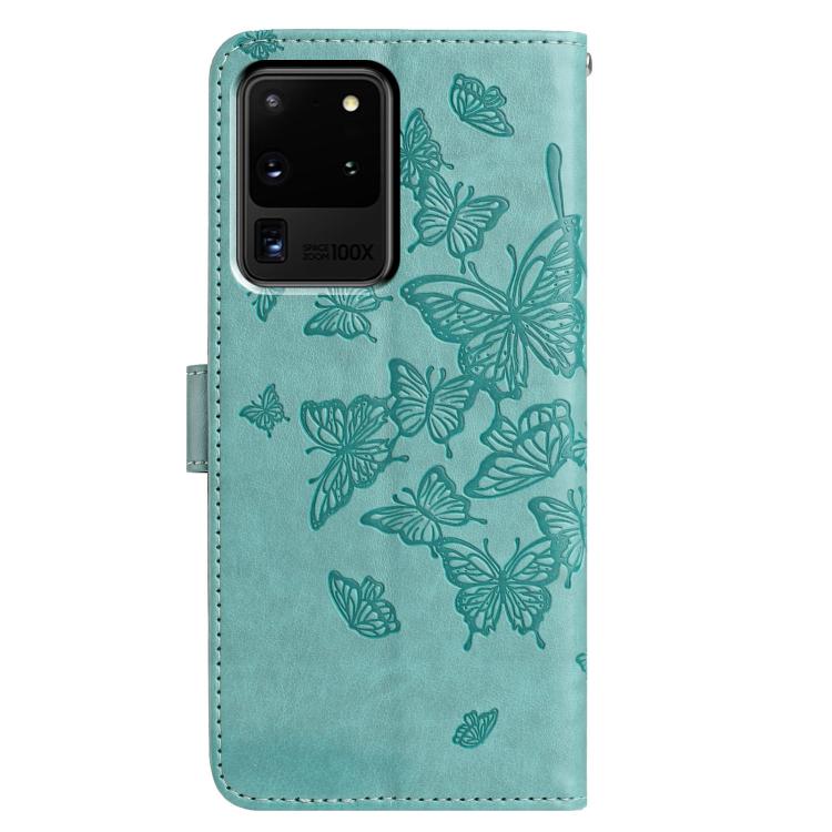 For Samsung Galaxy S20 Ultra Butterfly Flutter Pattern Embossed Leather Phone Case