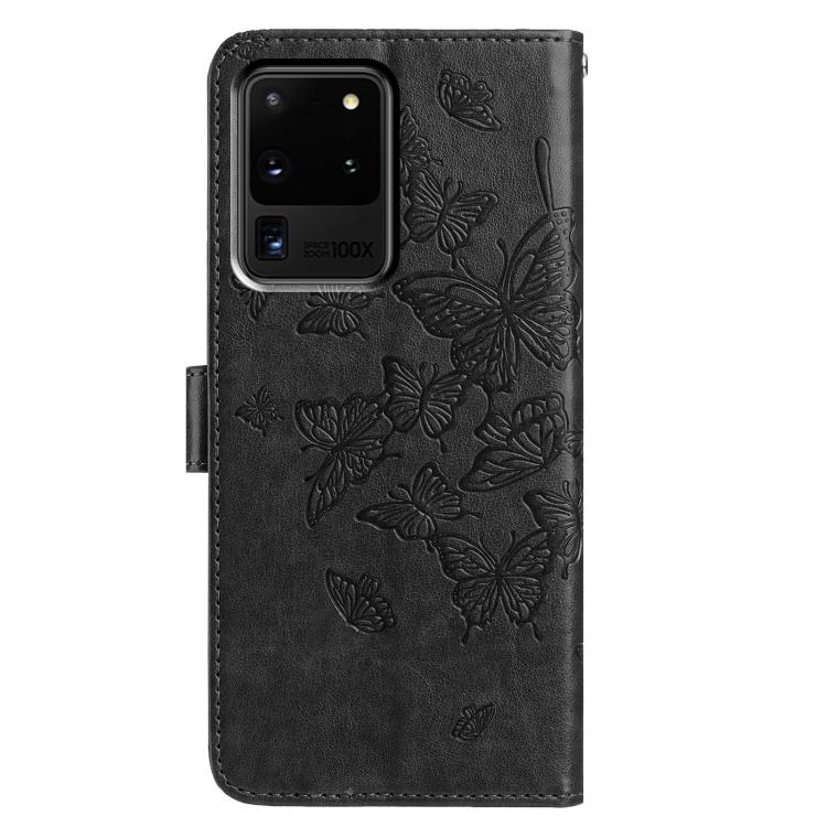 For Samsung Galaxy S20 Ultra Butterfly Flutter Pattern Embossed Leather Phone Case