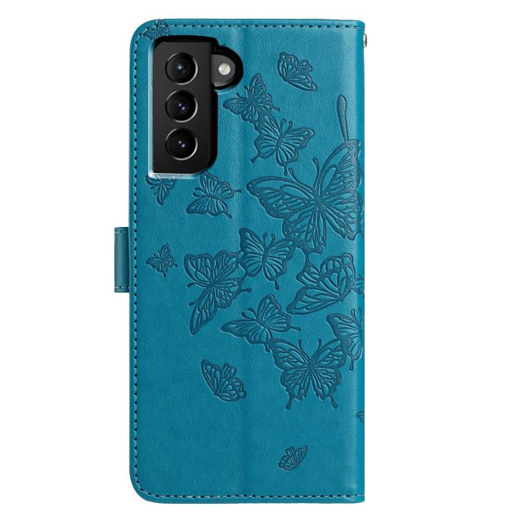 For Samsung Galaxy S22 5G Butterfly Flutter Pattern Embossed Leather Phone Case