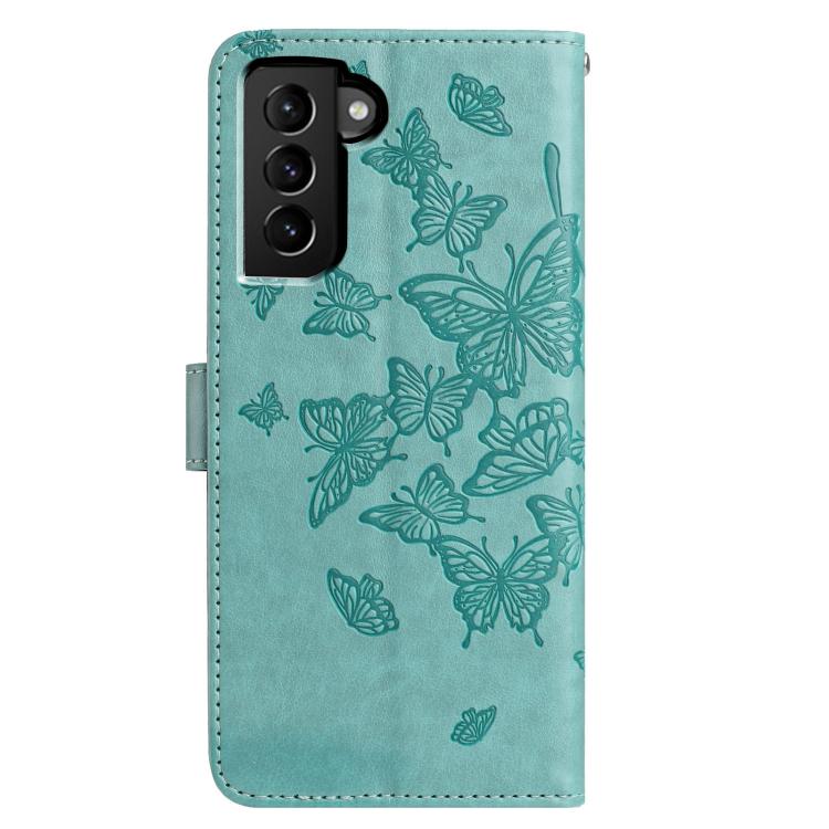 For Samsung Galaxy S22 5G Butterfly Flutter Pattern Embossed Leather Phone Case