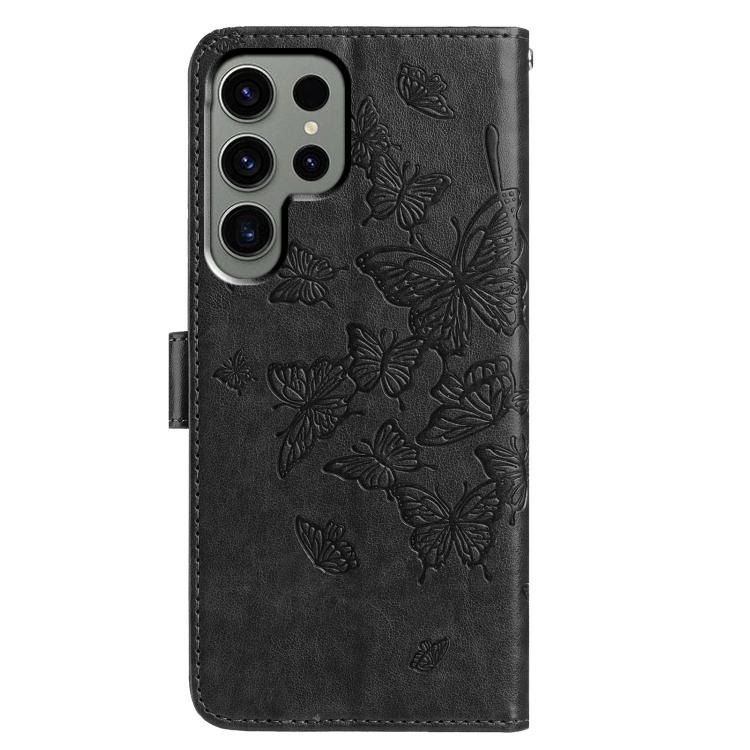 For Samsung Galaxy S22 Ultra 5G Butterfly Flutter Pattern Embossed Leather Phone Case