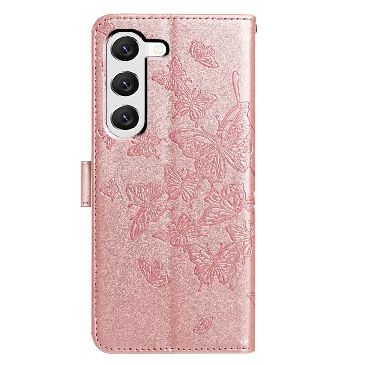 For Samsung Galaxy S23 5G Butterfly Flutter Pattern Embossed Leather Phone Case