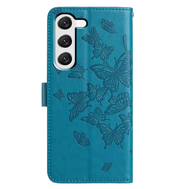 For Samsung Galaxy S23 5G Butterfly Flutter Pattern Embossed Leather Phone Case