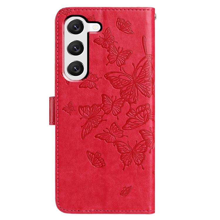 For Samsung Galaxy S23 5G Butterfly Flutter Pattern Embossed Leather Phone Case
