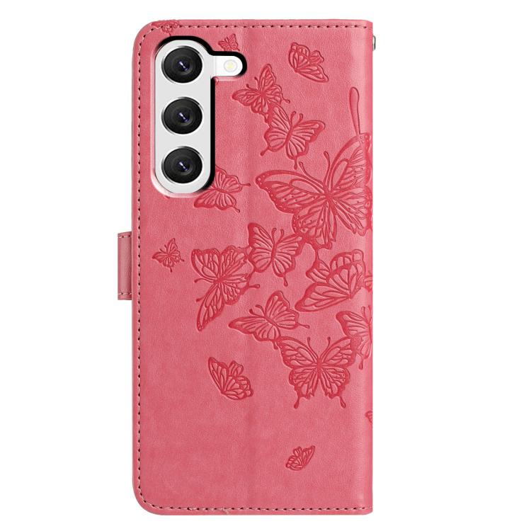 For Samsung Galaxy S23 5G Butterfly Flutter Pattern Embossed Leather Phone Case