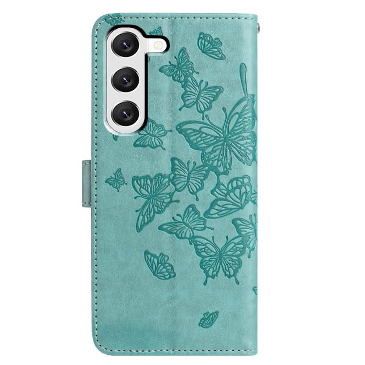 For Samsung Galaxy S23+ 5G Butterfly Flutter Pattern Embossed Leather Phone Case